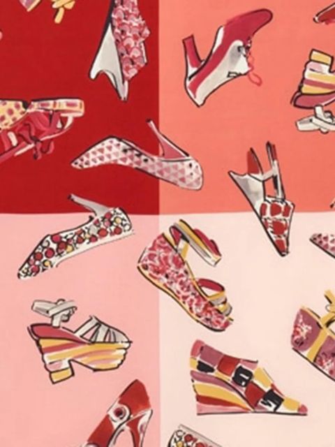 Ferragamo Genio-print silk scarf - Red - zdjęcie produktu nr 2