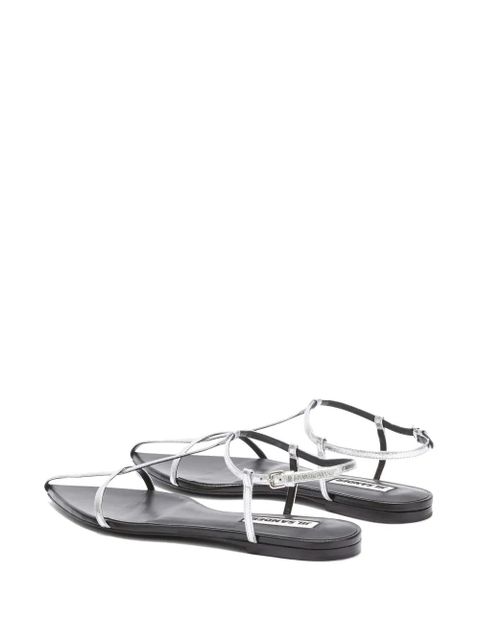 Jil Sander pointed open-toe leather sandals - Grey