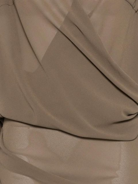 ENTIRE STUDIOS V-neck asymmetrical dress - Green