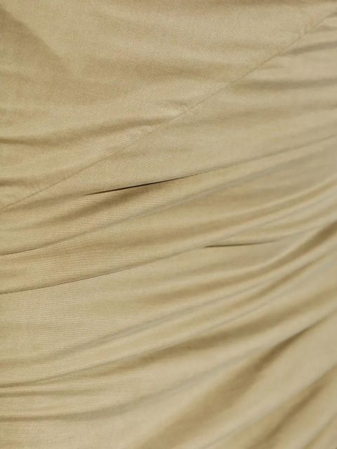 Balmain ruched-detail one-shoulder mini dress - Green