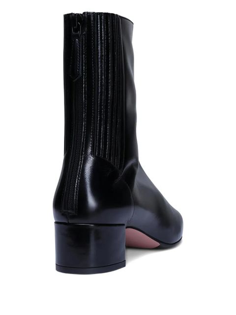 Aquazzura leather block-heel boots - Black