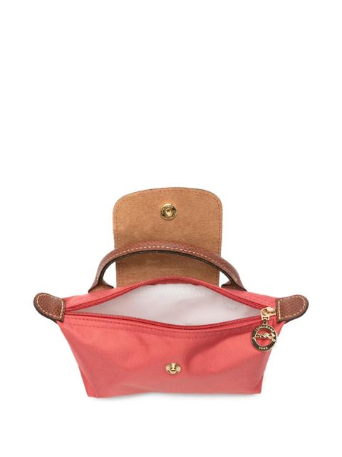 Longchamp mini Le Pliage leather-trim tote bag - Red