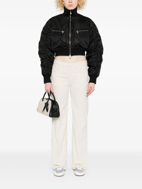 PINKO zip-front crop bomber jacket - Black - zdjęcie produktu nr 2
