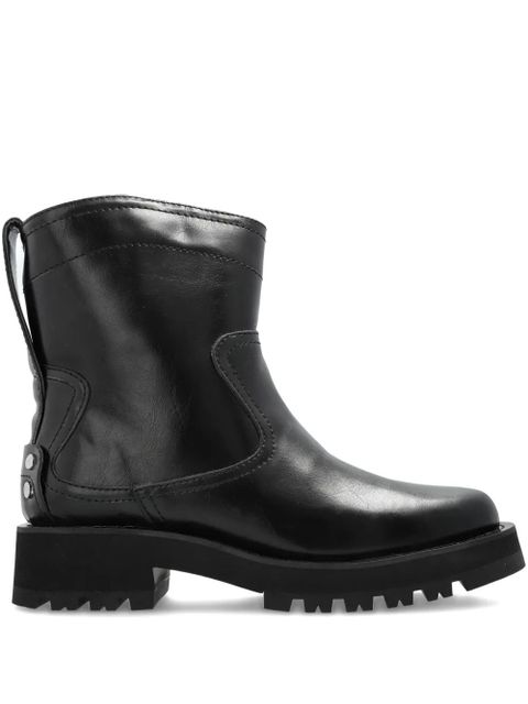 GANNI pull-on biker boots - Black - zdjęcie produktu nr 1