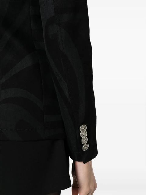 PUCCI Marmo-print single-breasted blazer - Black