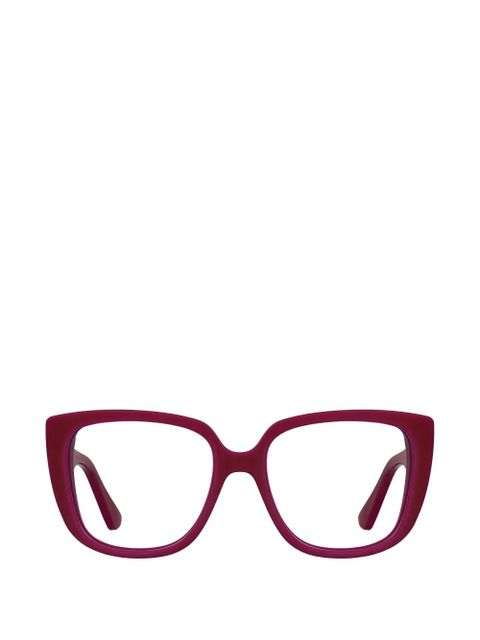 Moschino full-rim square glasses - Red - zdjęcie produktu nr 1