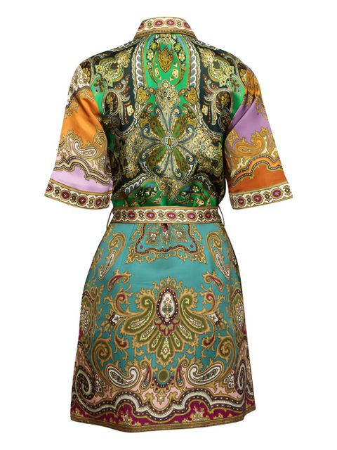 ALEMAIS Clemenza Spliced paisley-print mini dress - Neutrals - zdjęcie produktu nr 2