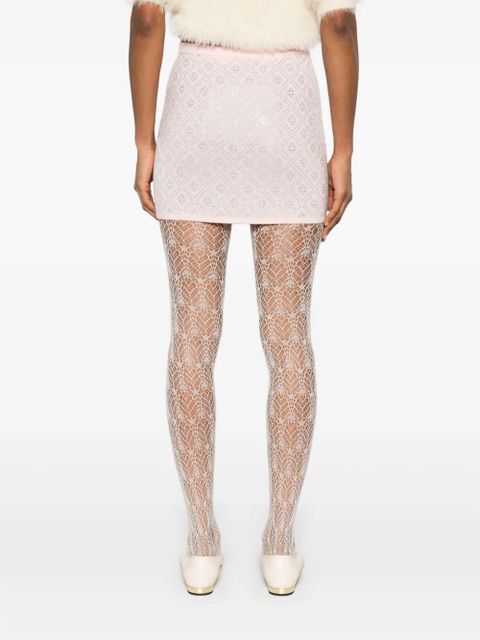 Casablanca crystal-monogram mini skirt - Pink