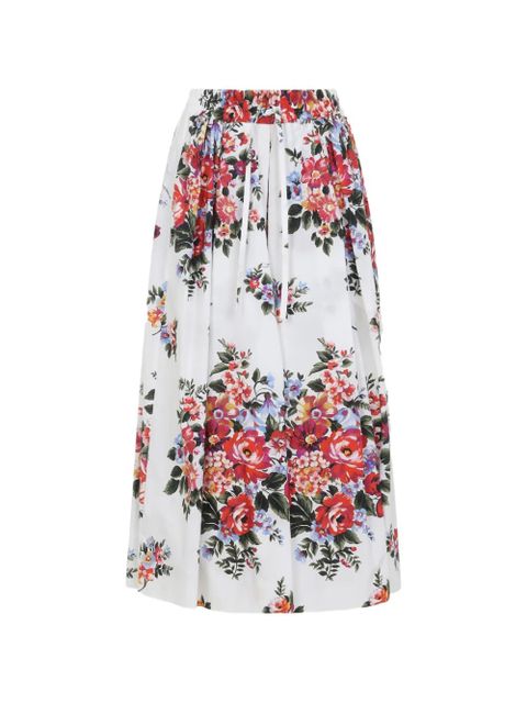 Dolce & Gabbana floral print midi skirt - White - zdjęcie produktu nr 1