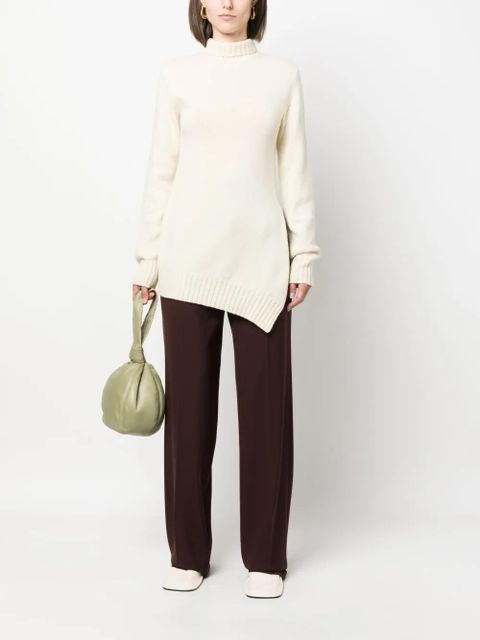 Jil Sander asymmetric-hem jumper - Neutrals