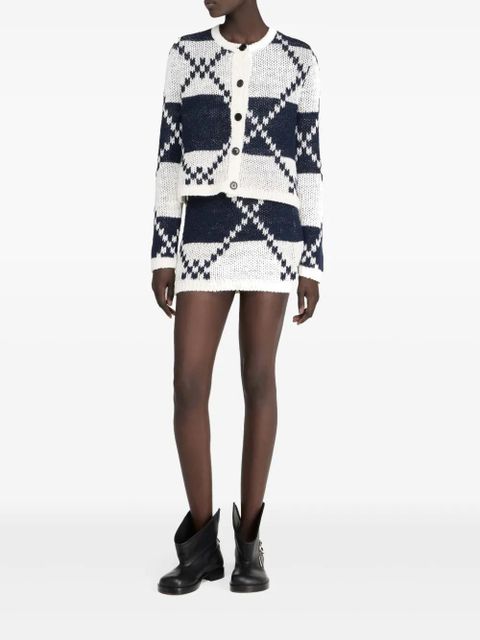 JW Anderson fair isle-knit mini skirt - White - zdjęcie produktu nr 2