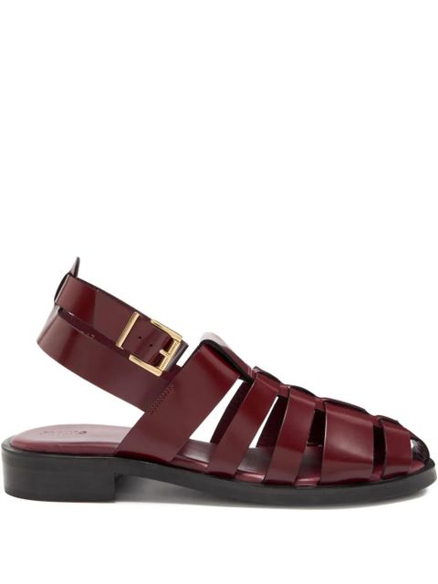 ALOHAS Perry leather buckled sandals - Red - zdjęcie produktu nr 1