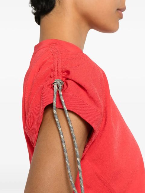 Coperni logo-embroidered drawstring T-shirt