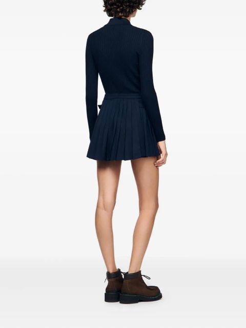 SANDRO pleated buckle-fastening mini skirt - Blue - zdjęcie produktu nr 2