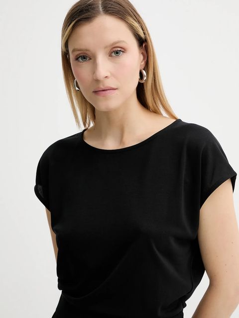 Marc O'Polo sukienka kolor czarny midi rozkloszowana 506212359111