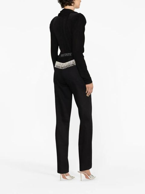 ROTATE BIRGER CHRISTENSEN crystal-embellished straight-leg jeans - Black