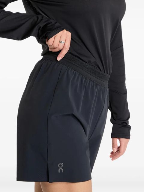 On Running logo-print performance shorts - Black
