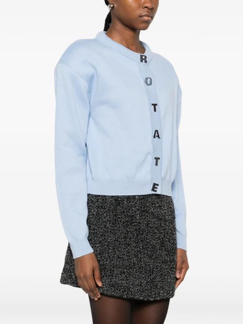ROTATE BIRGER CHRISTENSEN logo-button cardigan - Blue