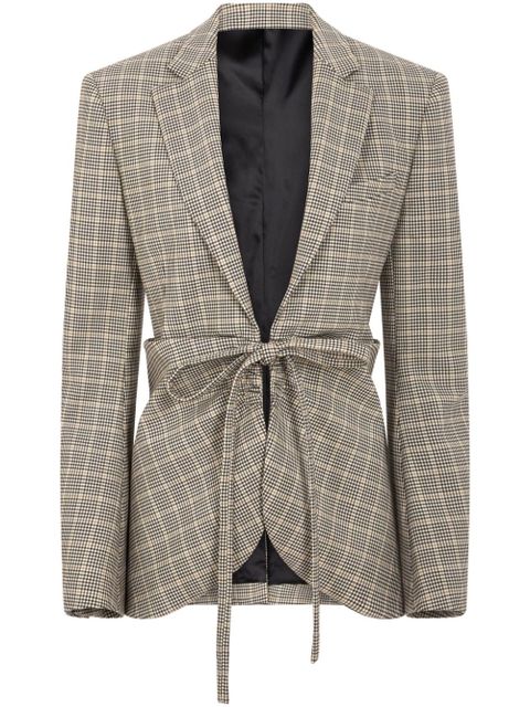 Rabanne plaid check fitted jacket - Neutrals - zdjęcie produktu nr 1
