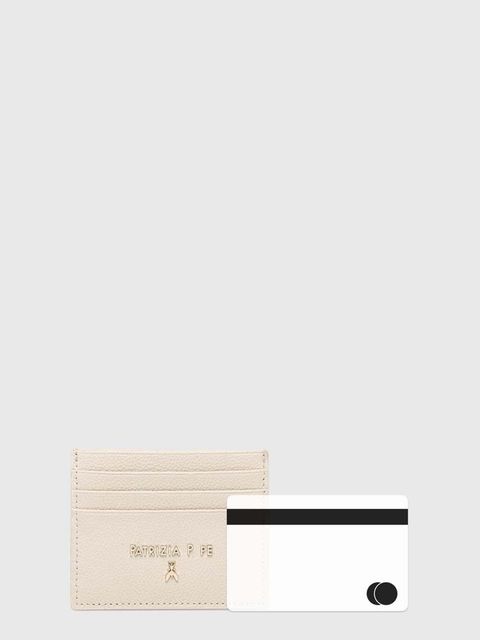 Patrizia Pepe etui na karty skórzane kolor beżowy CQ7001 L001
