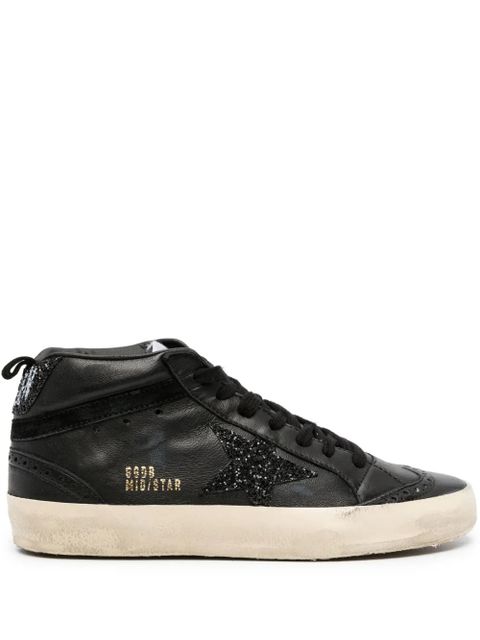 Golden Goose Mid-Star leather sneakers - Black - zdjęcie produktu nr 1