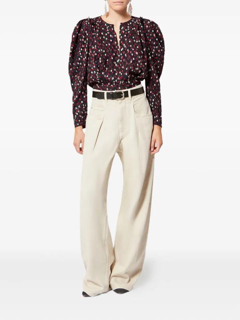 ISABEL MARANT Zarga polka-dot blouse - Black