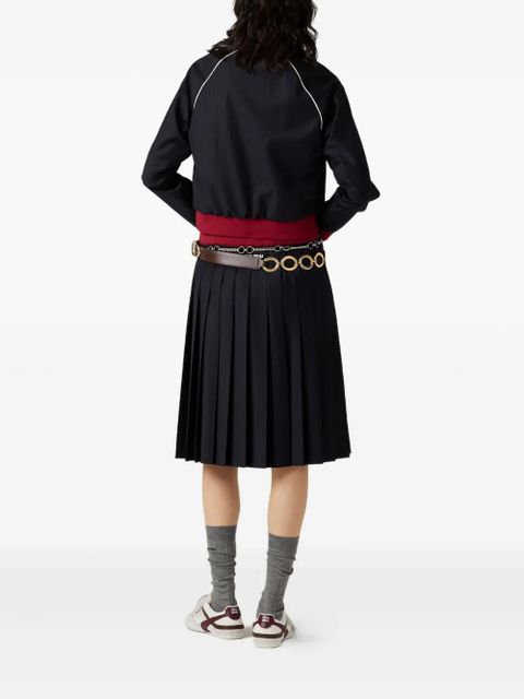 Miu Miu pinstripe pleated skirt - Blue