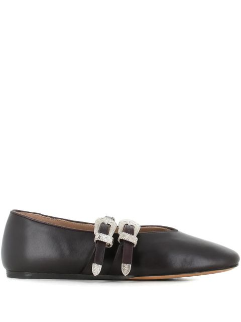 Le Monde Beryl Claudia buckle-strap ballet flats - Purple - zdjęcie produktu nr 1