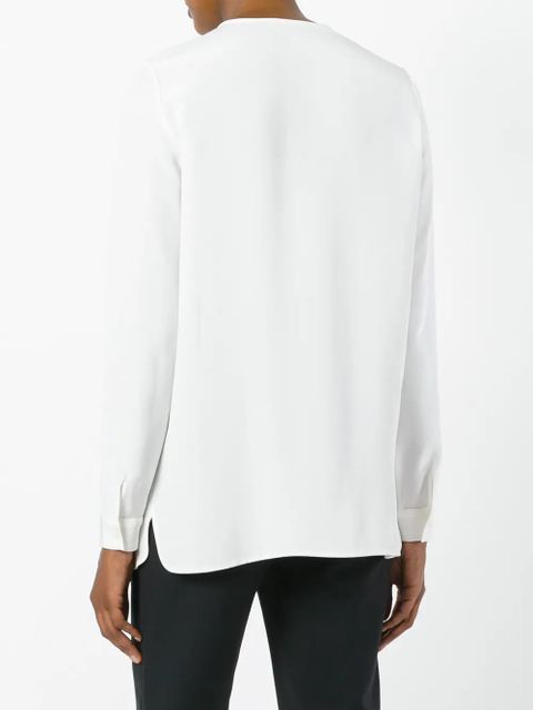 Loro Piana CREW NECK LONG SLEEVE WHITE BLOUSE "White Blouses"