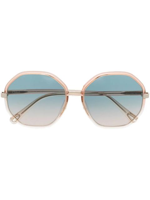 Chloé Eyewear round-frame tinted sunglasses - Orange - zdjęcie produktu nr 1