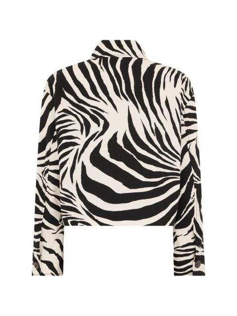 Max Mara zebra-print cropped jacket - Neutrals - zdjęcie produktu nr 2