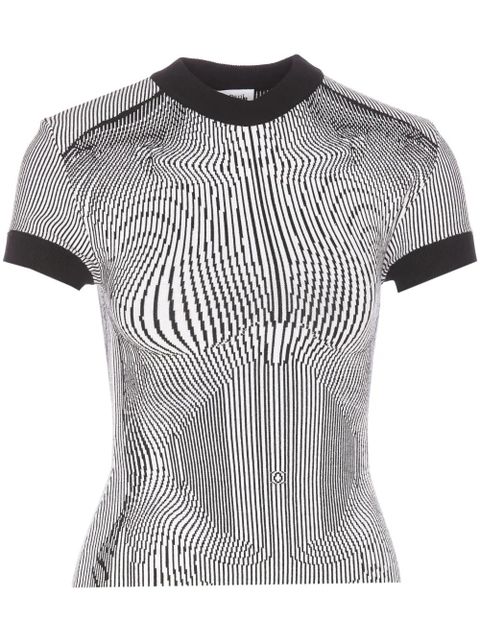 Jean Paul Gaultier Morphing Pinstripes t-shirt - White - zdjęcie produktu nr 1