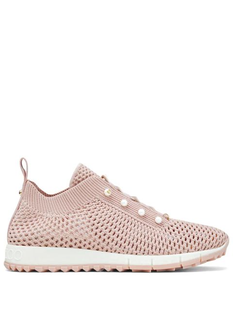 Jimmy Choo Veles pearl-embellished sneakers - Pink - zdjęcie produktu nr 1