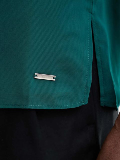 Calvin Klein bluzka damska kolor zielony gładka LV044D134G