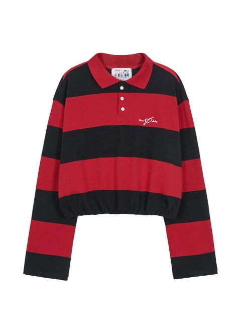 Marge Sherwood x Peanuts striped-pattern polo shirt - Red - zdjęcie produktu nr 1