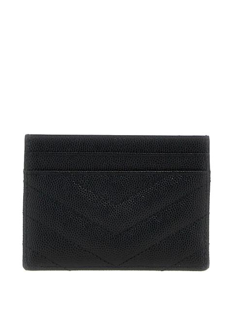 Saint Laurent Cassandre-plaque card holder - Black - zdjęcie produktu nr 2