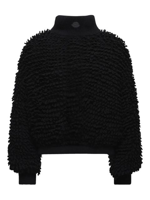 Moncler Grenoble ribbed-collar zip cardigan - Black - zdjęcie produktu nr 2