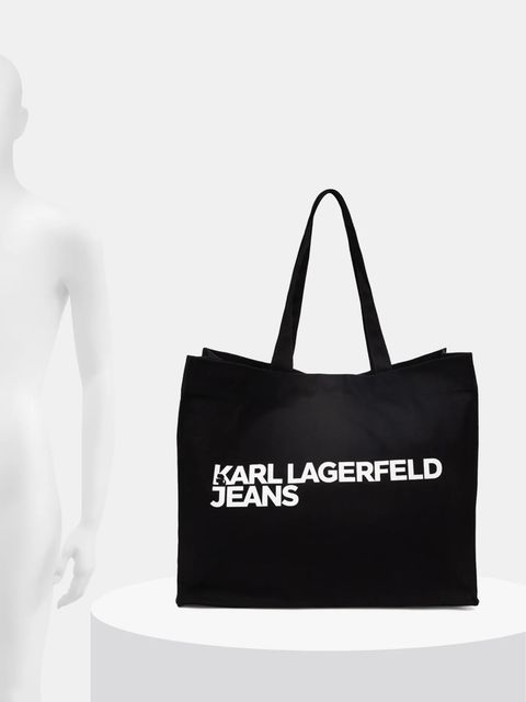 Karl Lagerfeld Jeans torba bawełniana kolor czarny A1W50002