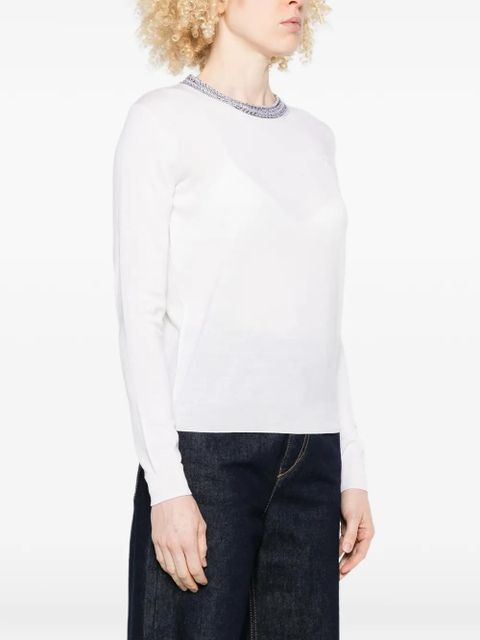 Missoni crew-neck sweater - White