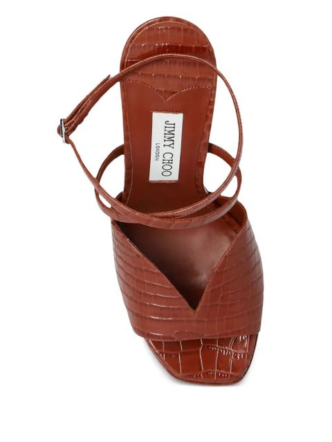 Jimmy Choo 125mm Karli ankle-strap heeled sandals - Red