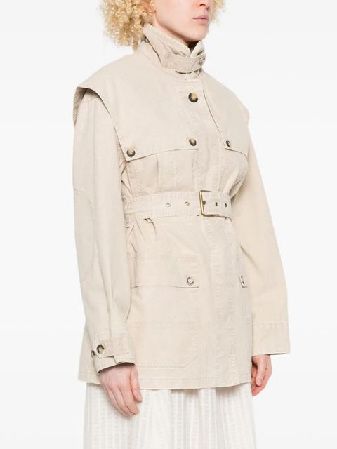 MARANT ÉTOILE belted flap-pocket jacket - Neutrals - zdjęcie produktu nr 2