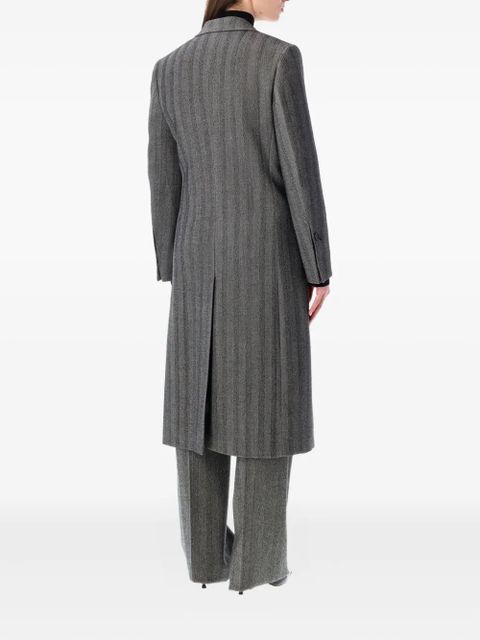 Ferragamo double-breasted striped coat - Grey - zdjęcie produktu nr 2