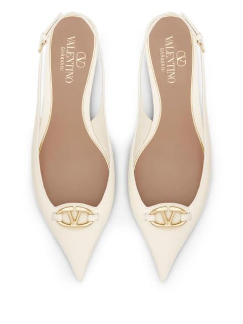 Valentino Garavani 20mm VLogo The Bold Edition slingback pumps - White