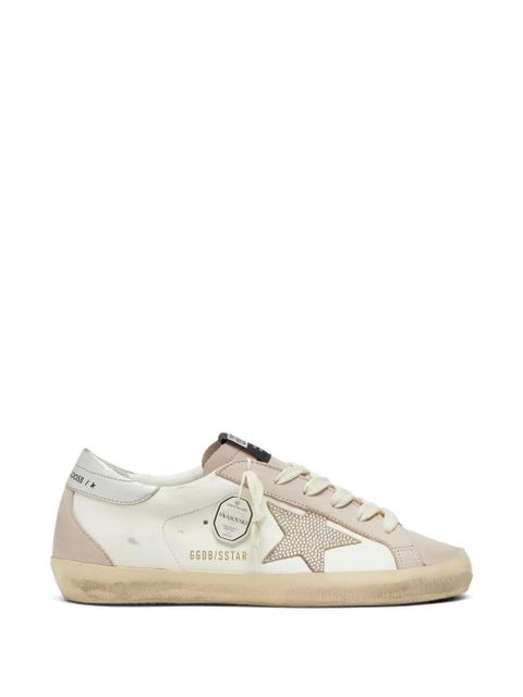 Golden Goose Super Star leather upper nebuk toe and spur suede star with crystal laminated heel - White - zdjęcie produktu nr 1