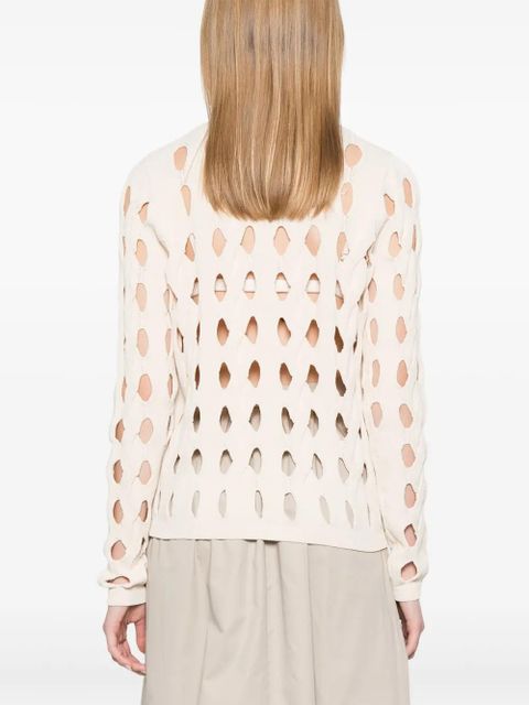PINKO open-knit cardigan - Neutrals