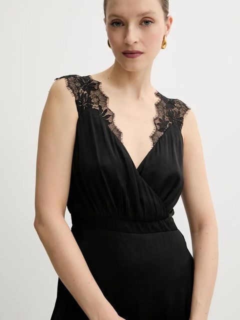 Morgan sukienka RORLA kolor czarny maxi rozkloszowana RORLA