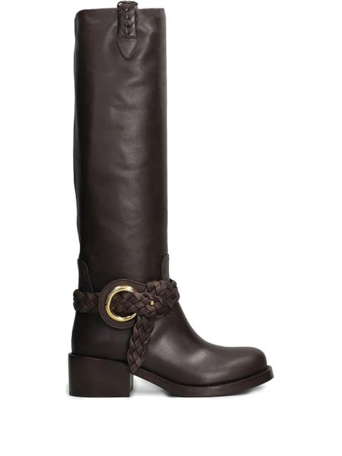 ZIMMERMANN Helix braided buckle boots - Brown - zdjęcie produktu nr 1