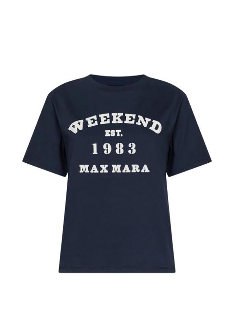 Weekend Max Mara Tenue lettering crew-neck T-shirt - Blue - zdjęcie produktu nr 1