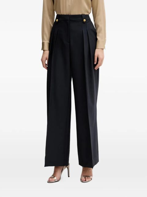 Barbour Avery gold-tone button pleated trousers - Blue - zdjęcie produktu nr 1