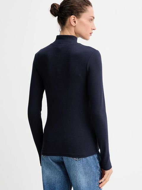 G-Star longsleeve 0 kolor granatowy z półgolfem D26905.E136